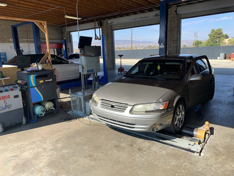 Smog Test on Dyno Rollers VIP Smog Palmdale