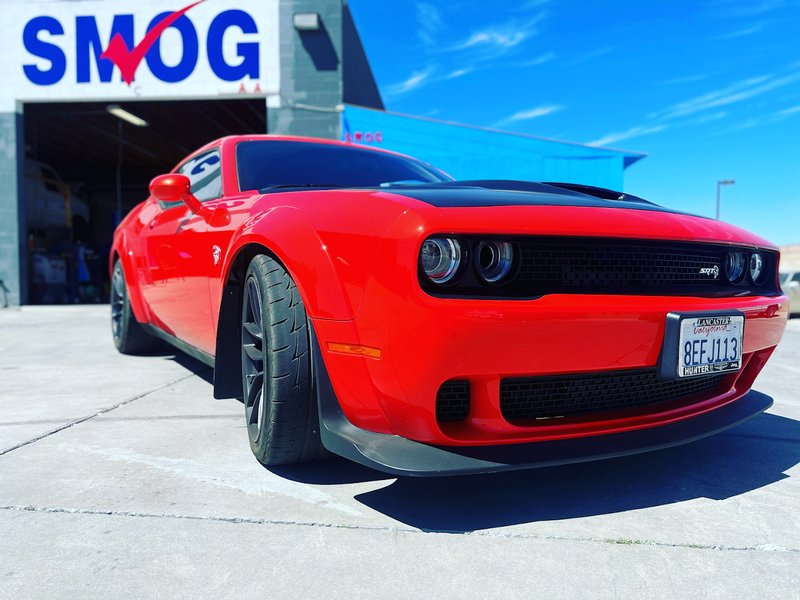 Red Hellcat SRT Wide Angle VIP Smog Building Palmdale